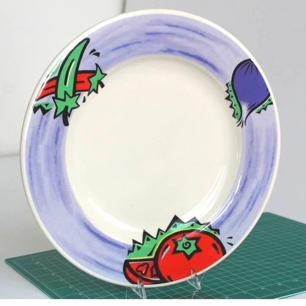 Syracuse‎ China Vegetable Pattern Dinner Plate Ceramic Lavender 12